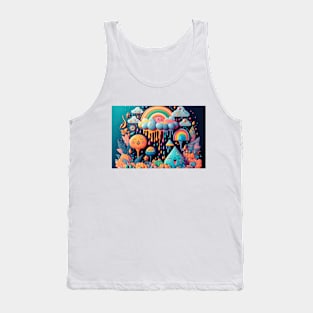 Psychedelic Paint Drip Rainbow Rain Clouds 1.1 Tank Top